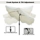 preview thumbnail 23 of 49, Clihome 9 Ft. Bohemian Fringed Patio Market Umbrella