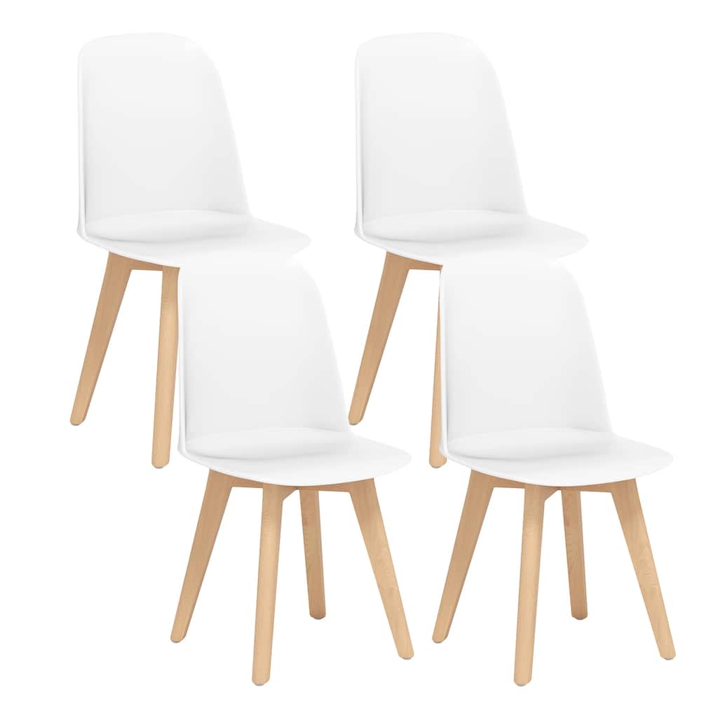 Gymax Modern Dining Chairs Set of 4 Armless Kitchen Chairs 330 LBS
