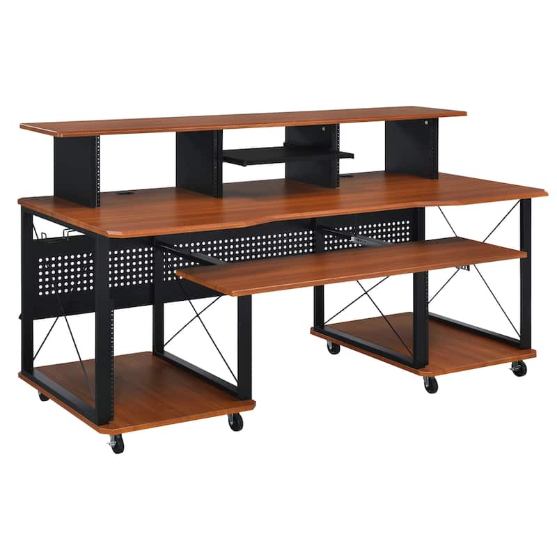 Grandal Music Desk with Earphone Rack and Keyboard Tray