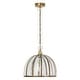 preview thumbnail 7 of 10, River of Goods Hayden Brass and Seeded Glass and Metal Pendant Light with Adjustable Hanging Cord