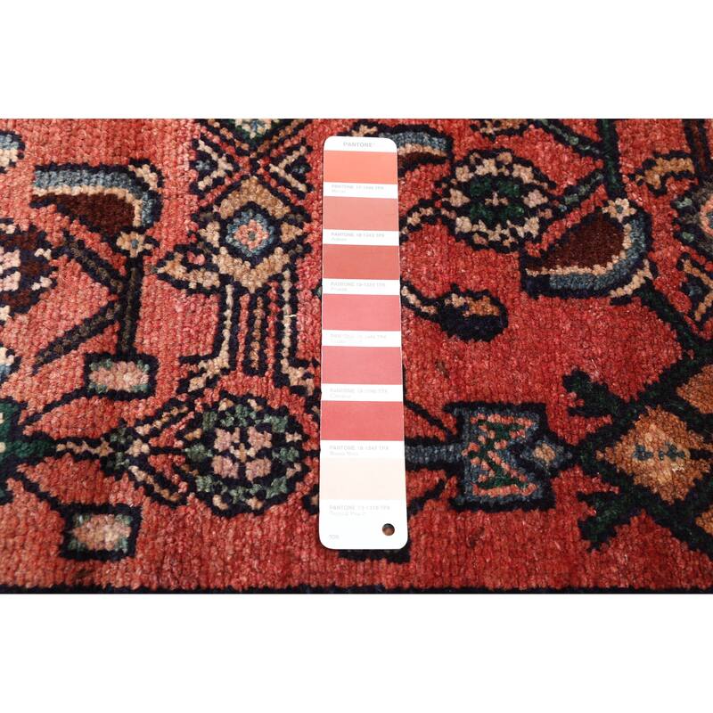 ECARPETGALLERY Hand-knotted Andelz Dark Copper Wool Rug - 3'4 x 9'8