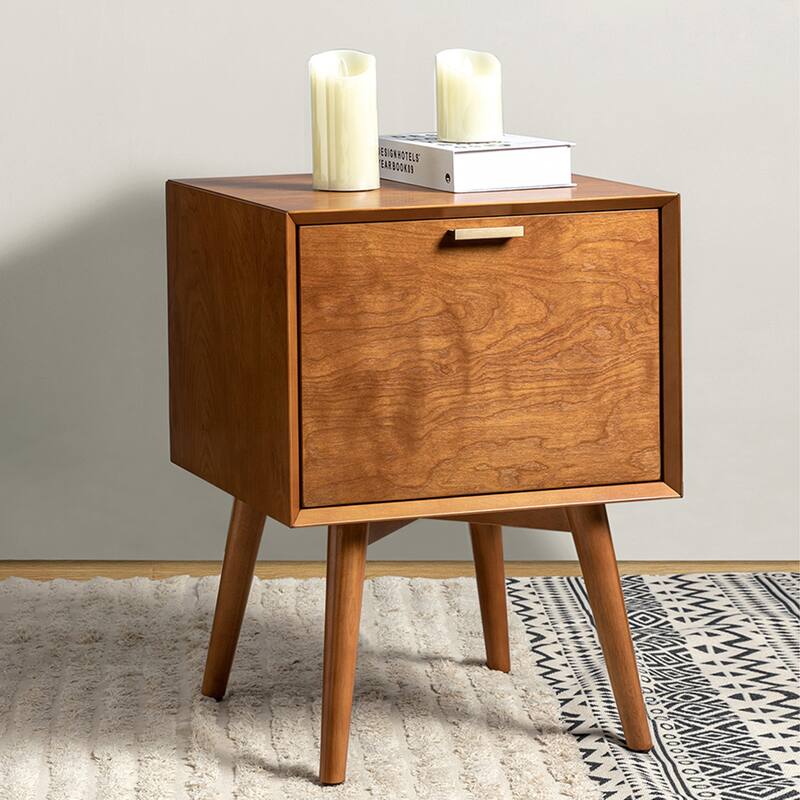 Isabel Mid-Century 2 - Drawer Wood End Table by HULALA HOME
