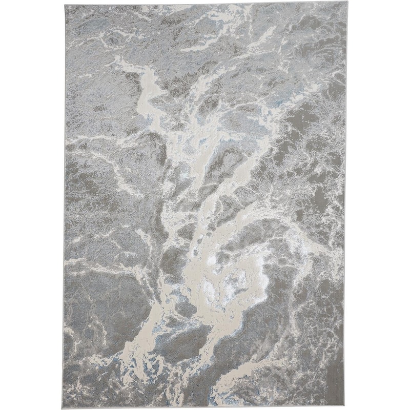 Susis Power Loomed Abstract Modern Stain Resistant Area Rug By HomeRoots - 34' X '20' X '0.39