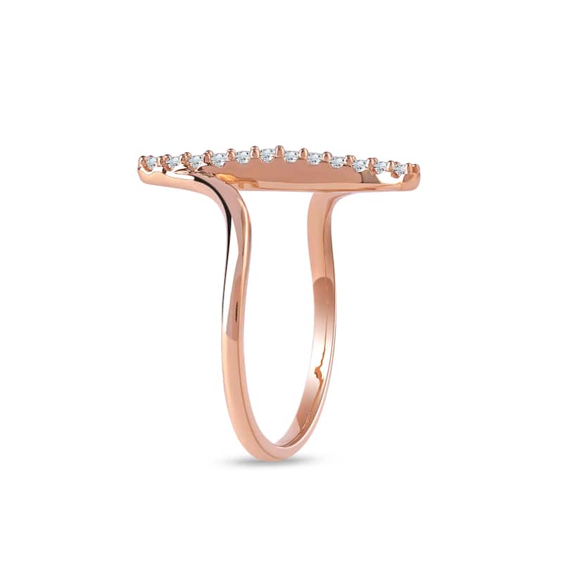 1/6ct TDW Diamond Curve Bypass Fashion Ring in 10k Gold for Women