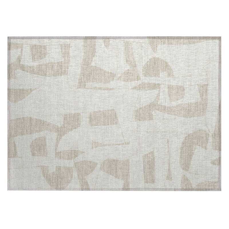 Machine Washable Indoor/ Outdoor Modern Creede Chantille Rug