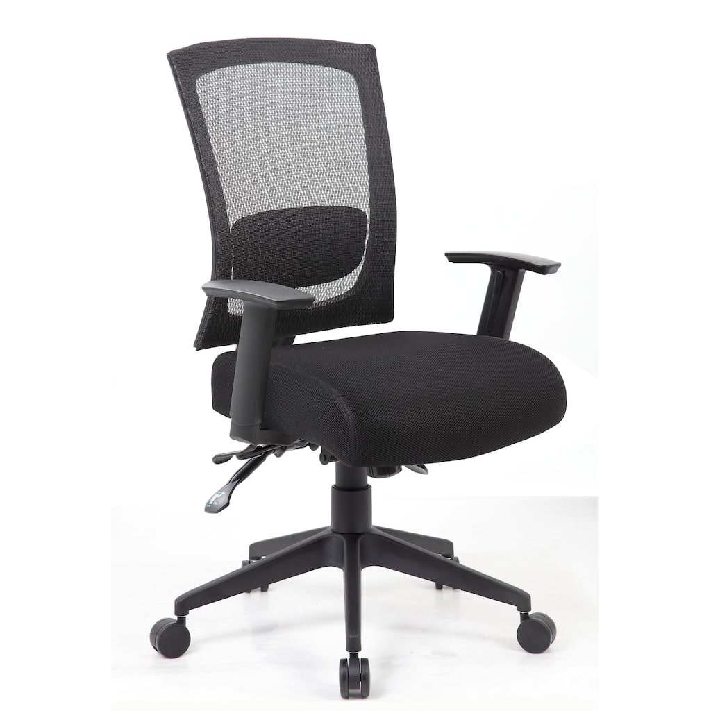 Oyo Rolling Task Chair, Black Mesh Back, 3 Paddle Adjustments