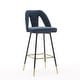 preview thumbnail 9 of 45, Set of 2 Contemporary Velvet Upholstered Bar Stool with Nailheads