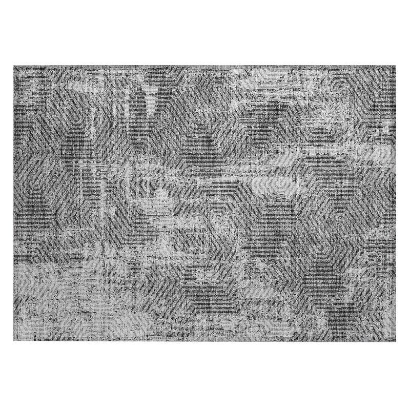 Machine Washable Indoor/ Outdoor Chantille Contemporary Maze Rug