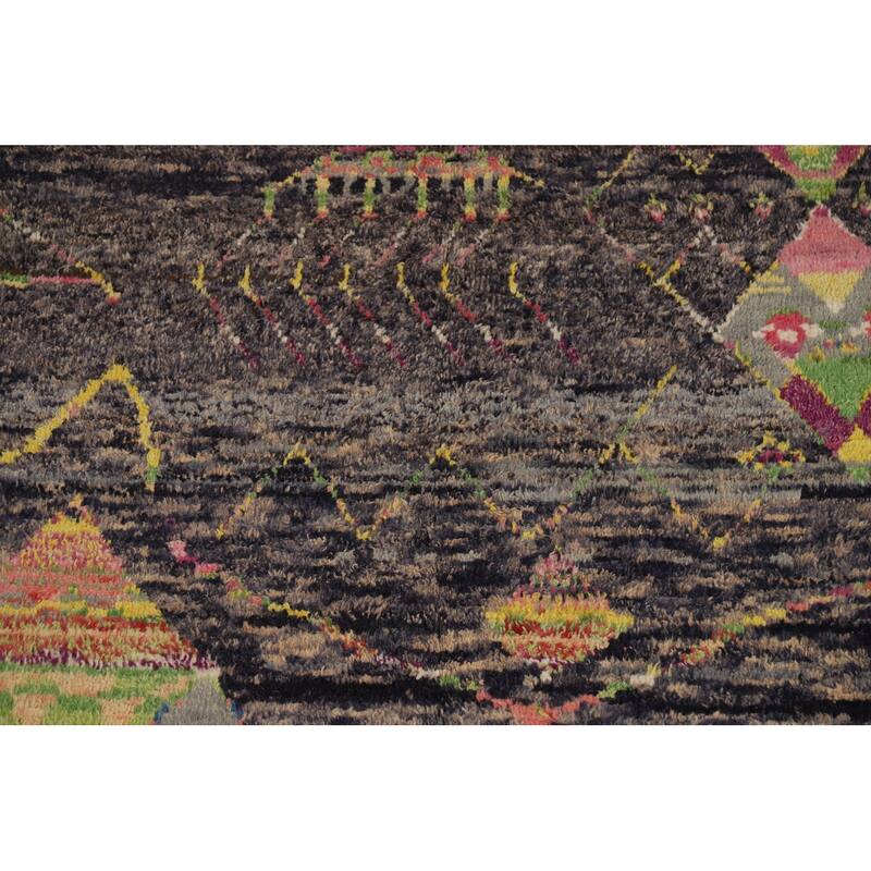 Moroccan Oriental Area Rug Handmade Wool Carpet - 5'7" x 9'4"