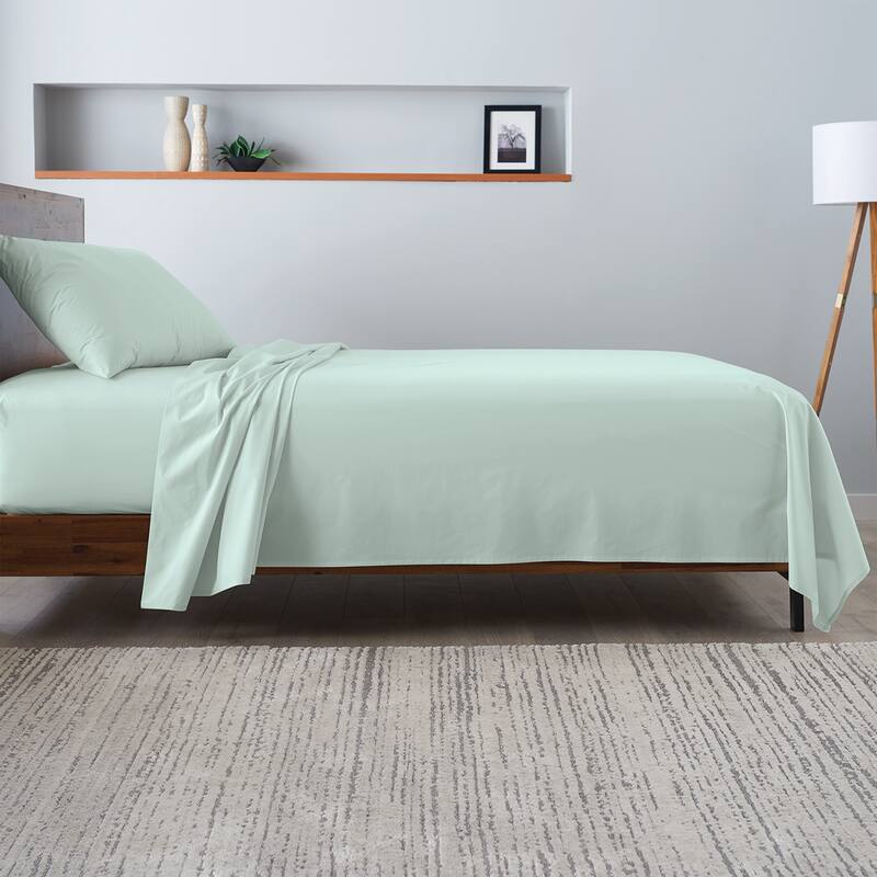 100% Cotton Percale Cool and Crisp Deep Pocket Sheet Set