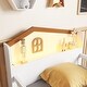 preview thumbnail 4 of 3, Wooden Low Kids Loft Bed with LED Lights, Guardrail, House Shape Headboard, Multiple Drawers and Storage Stairs, Twin, White