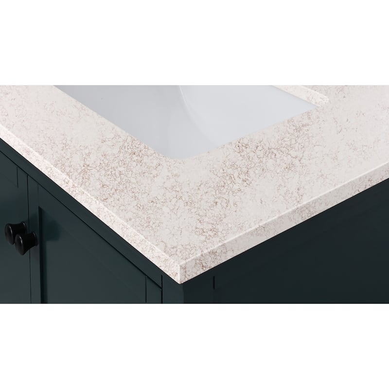 Avanity Quartz Vanity Top with Rectangular Undermount Sinks