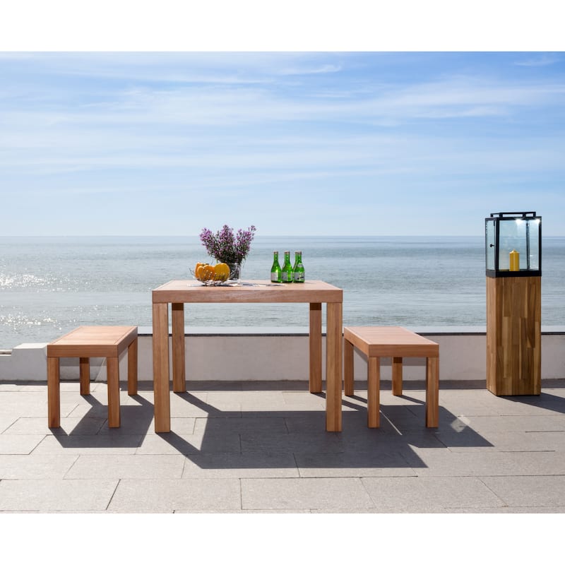 SAFAVIEH Outdoor Taniya 3-Piece Dining Set - 59Wx32Dx30H