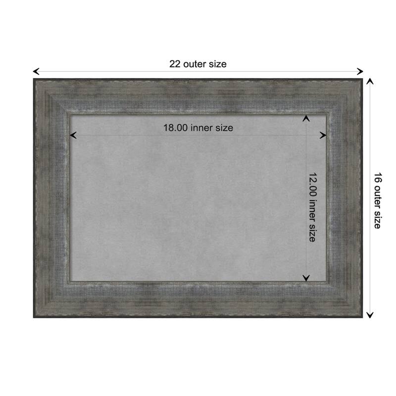 Amanti Art Forged Pewter Framed Magnetic Board - Board Size 18x12