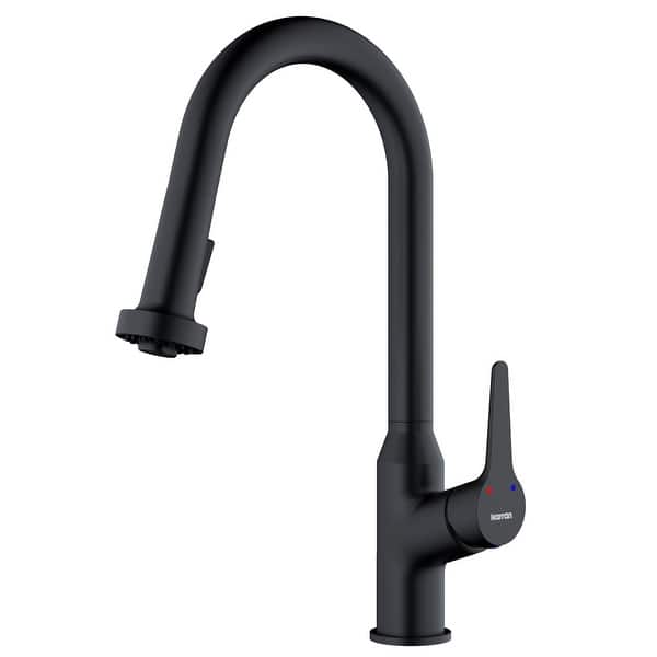 slide 2 of 21, Karran Scottsdale Single-Handle Pull-Down Sprayer Kitchen Faucet Matte Black