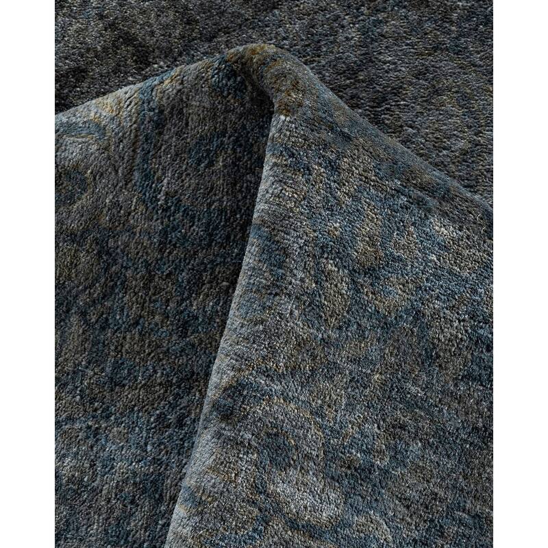 Fine Vibrance One-of-a-Kind Hand-Knotted Area Rug - Gray, 6' 3" x 9' 5" - 6' 3" x 9' 5"