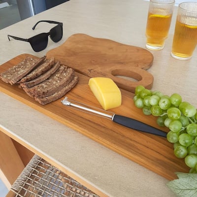 Nordic Teak 24" Natural Charcuterie/Cutting Board - Natural