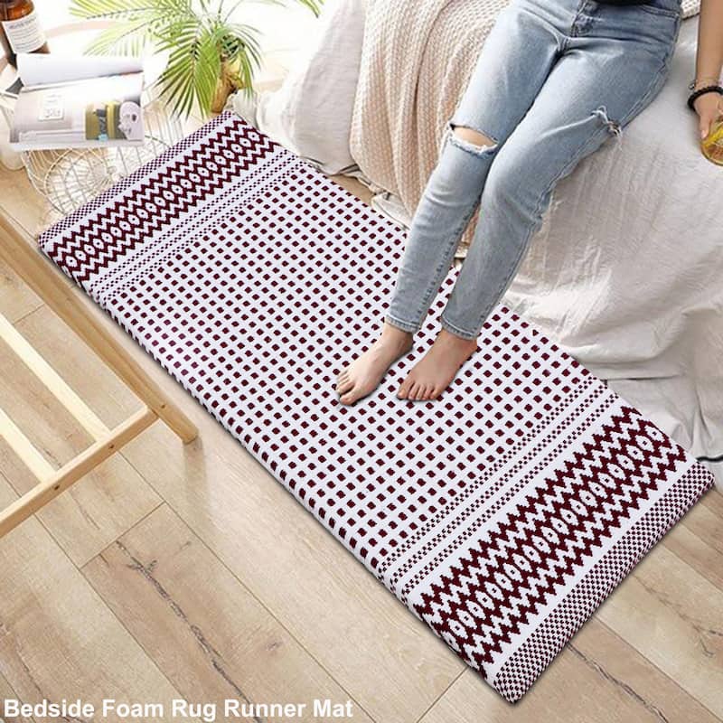 Kitchen Runner Rug/ Mat Cushioned Cotton Hand Woven Anti-Fatigue Mat Kitchen/Bathroom/Bed side 18x48'' - 18''x48''