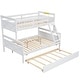 preview thumbnail 8 of 18, Twin over Full Bunk Bed with Ladder, Twin Size Trundle, Safety Guardrail