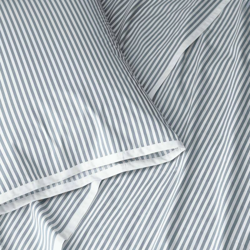 Martex Clean AF Pinstripe Sheet Set with SILVERbac Antimicrobial Technology