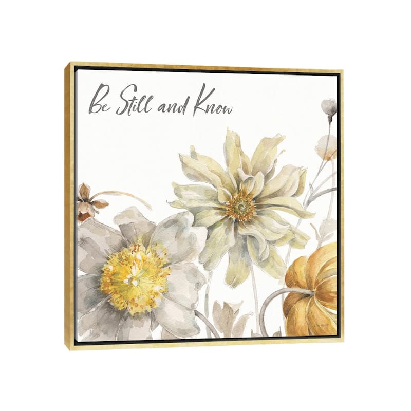 iCanvas "Fields of Gold III Know" by Lisa Audit Framed Canvas Print - Gold - 37x37