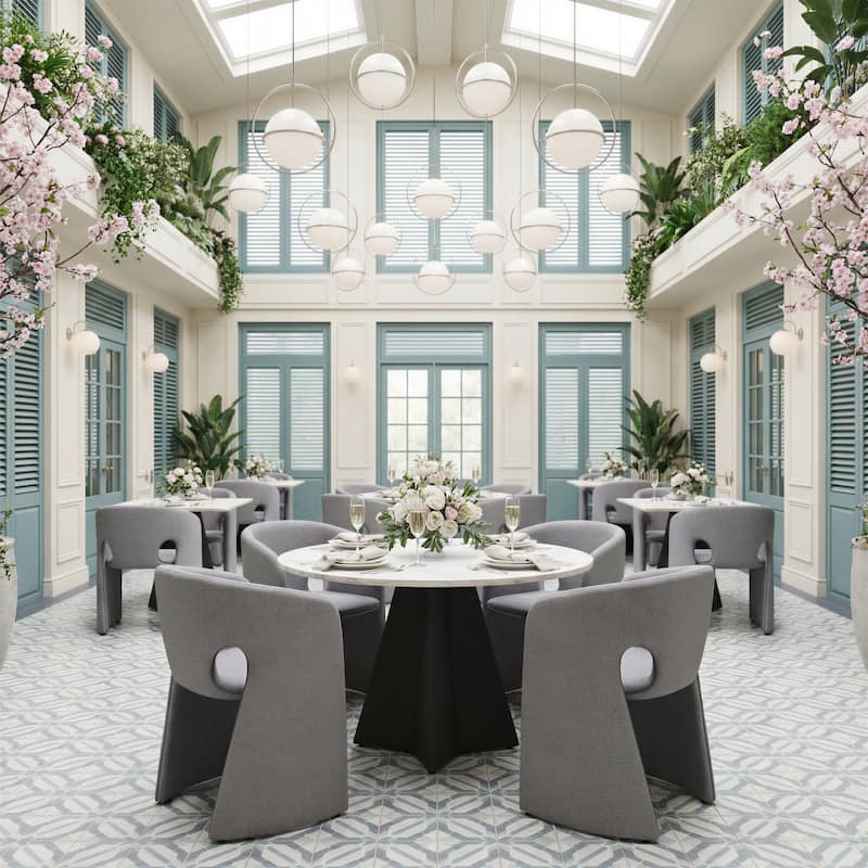 Izar Dining Table White