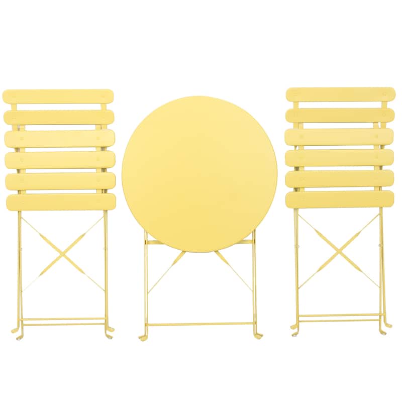 3 Piece Patio Bistro Balcony Chair Table Set