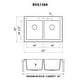 preview thumbnail 11 of 10, Ruvati 33 x 22 inch epiGranite Topmount Granite Composite Double Bowl Kitchen Sink - Arctic White - RVG1388WH