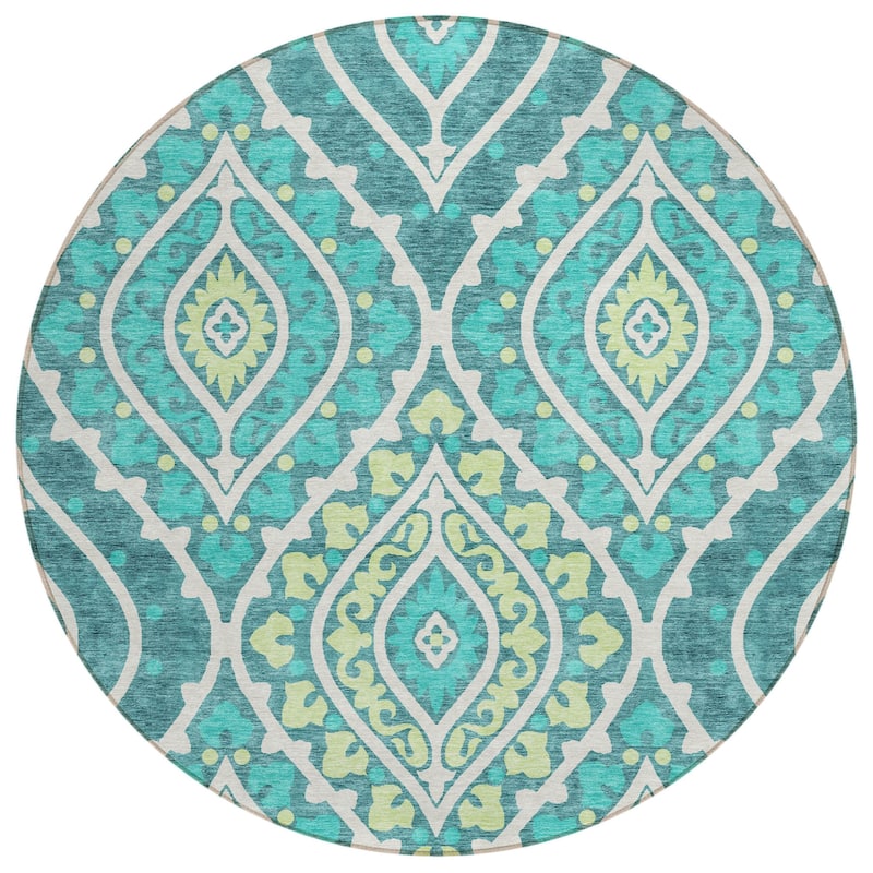 HomeRoots Floral Transitional Rectangle Outdoor Rug