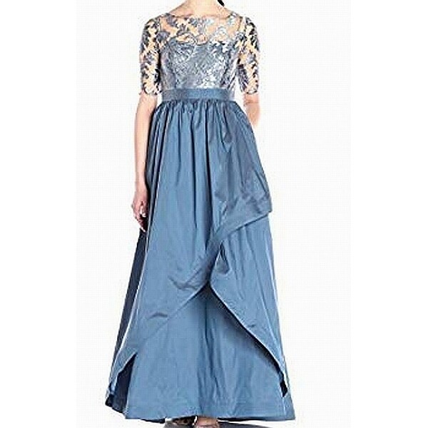 adrianna papell light blue dress
