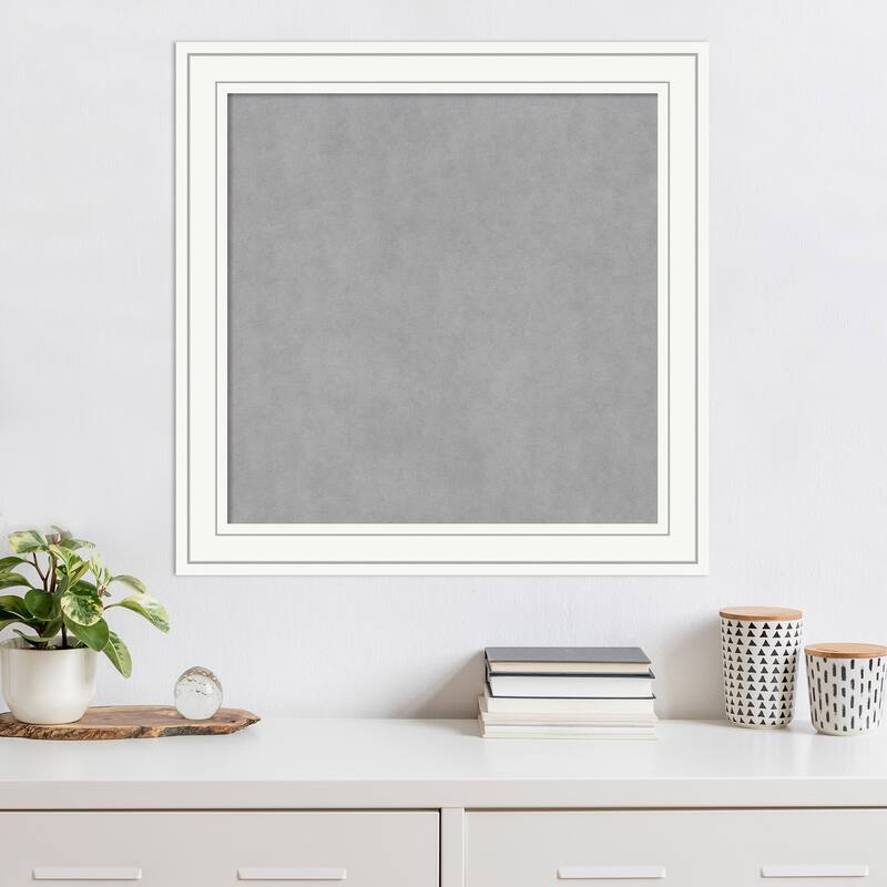 Amanti Art Craftsman White Framed Magnetic Board