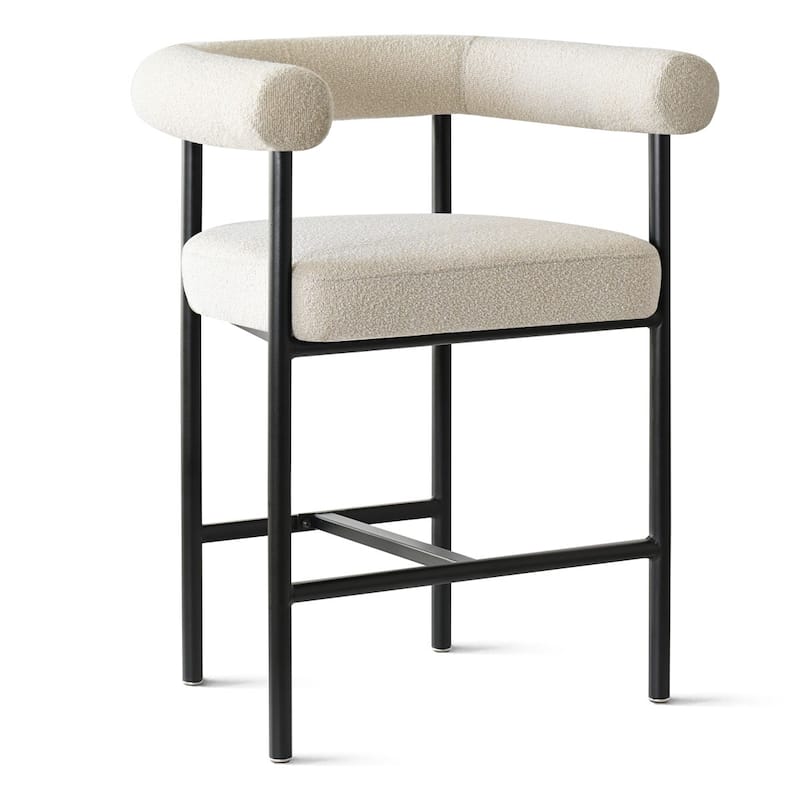 Boucle Counter-Height Bar Stools with Arms(Set of 6)