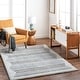 preview thumbnail 1 of 7, Livabliss Nomadic Striped Plush Area Rug Cream/Grey - 5' 3" x 7'