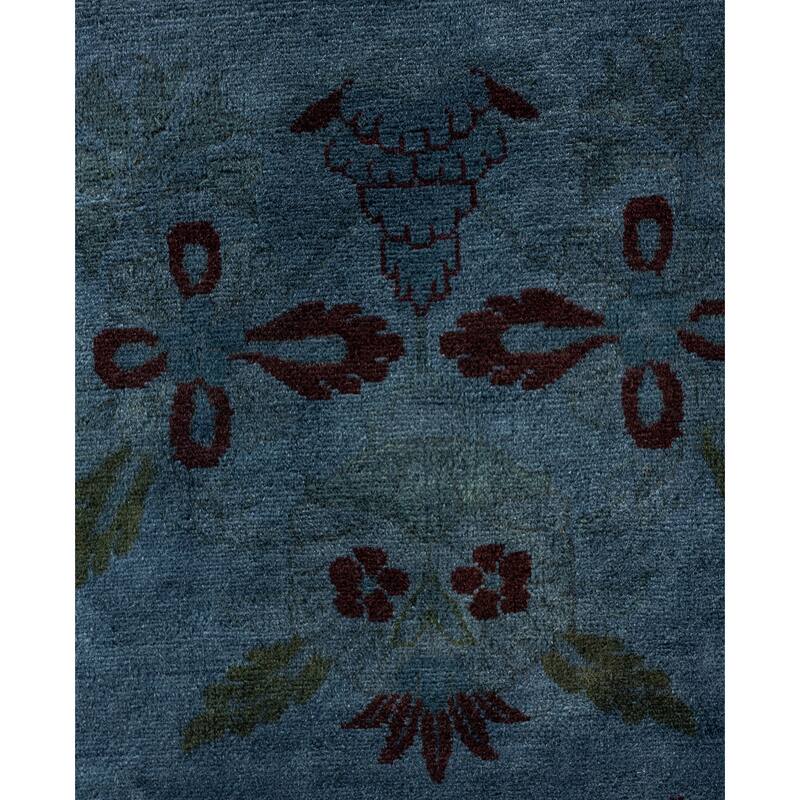 Overdyed One-of-a-Kind Hand-Knotted Area Rug - Gray - 8' 2" x 10' 5"