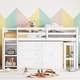 preview thumbnail 5 of 24, Multi-Functional Twin Size Low Loft Bed With Pull-Out Desk, Drawers, Cabinet, and Shelves, Superior Quality, Space-saving, White