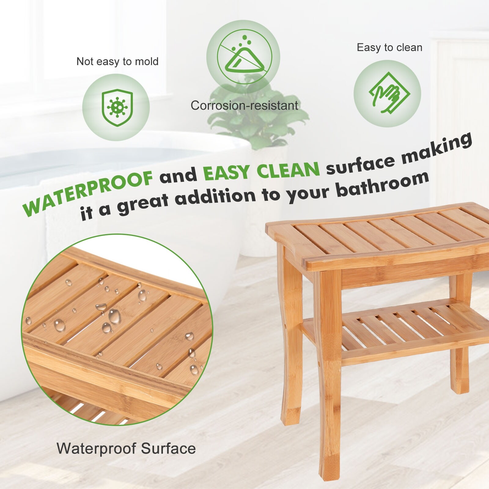 Bamboo shower hotsell bench mold