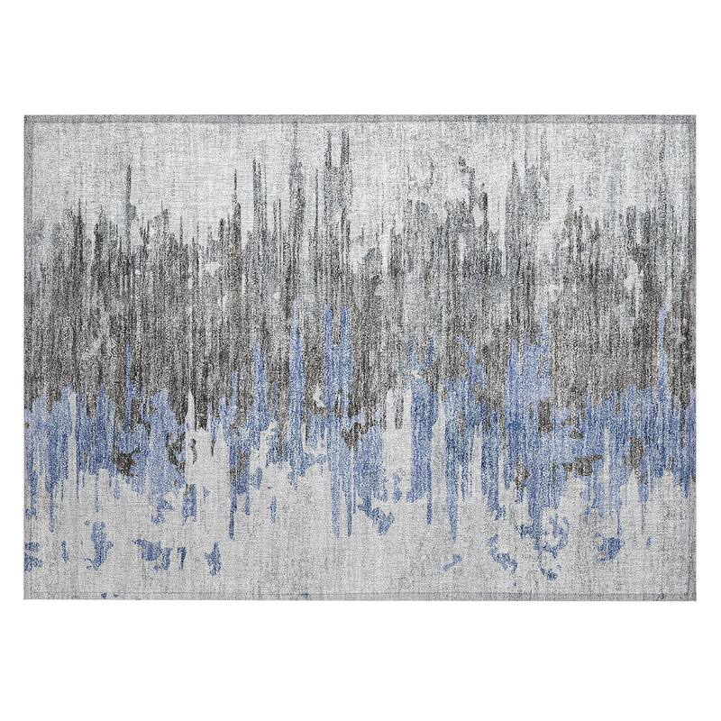 Machine Washable Indoor/ Outdoor Chantille Modern Ombre Rug