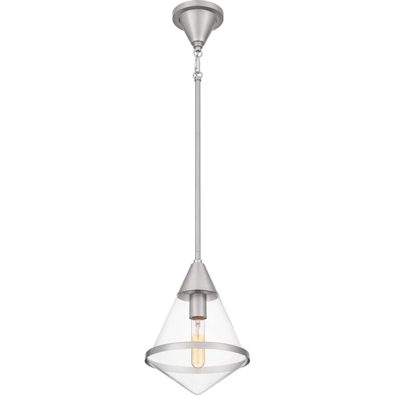 Hidalgo 1-Light Brushed Nickel Mini Pendant Light