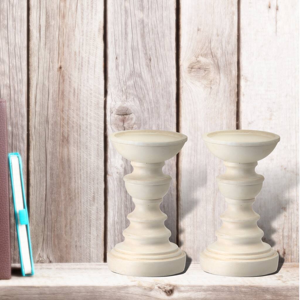 Resin Nantucket Candlestick 6.5"