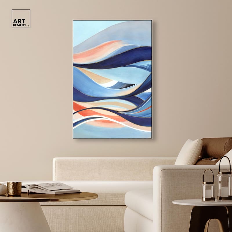 Glowing Blue I Canvas by Art Remedy