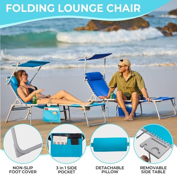 Lounge Chair With Face Hole, Adjustable Folding Chaise s For