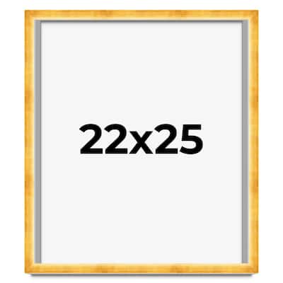 22x25 Shadow Box Frame Gold | 1.625 Inches Deep Real Wood Traditional