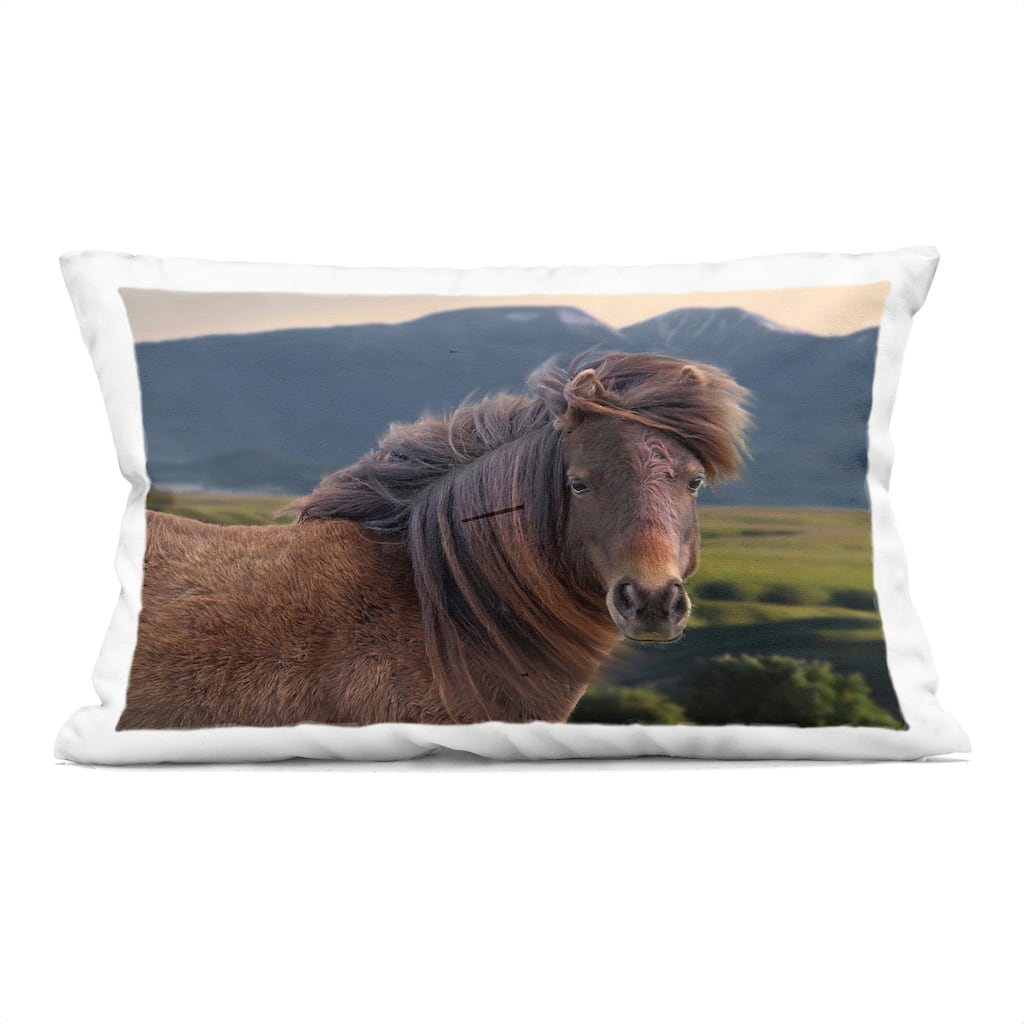Stupell Windblown Mare in Mountain Valley Decorative Printed Throw Pillow Design by Steve Toole