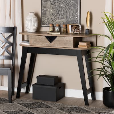 Wales Modern & Contemporary Light Brown Finished Wood Console Table