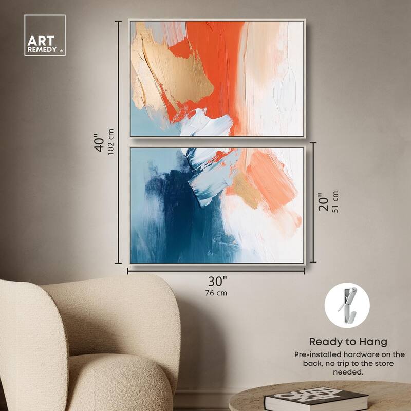 Orange Infusion II Canvas Set of 2 by Art Remedy