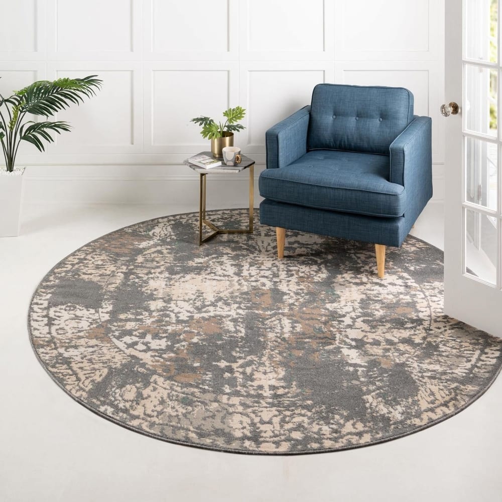 Contemporary Daisy Collection Area Rug