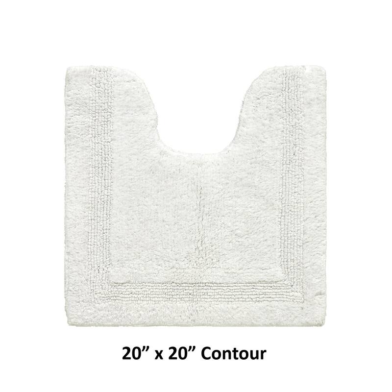 Better Trends Bath Rugs 100% Cotton Reversible Highly Water Absorbent Bathroom Rug for Shower, Sink, Bath Mats - Lux Collection