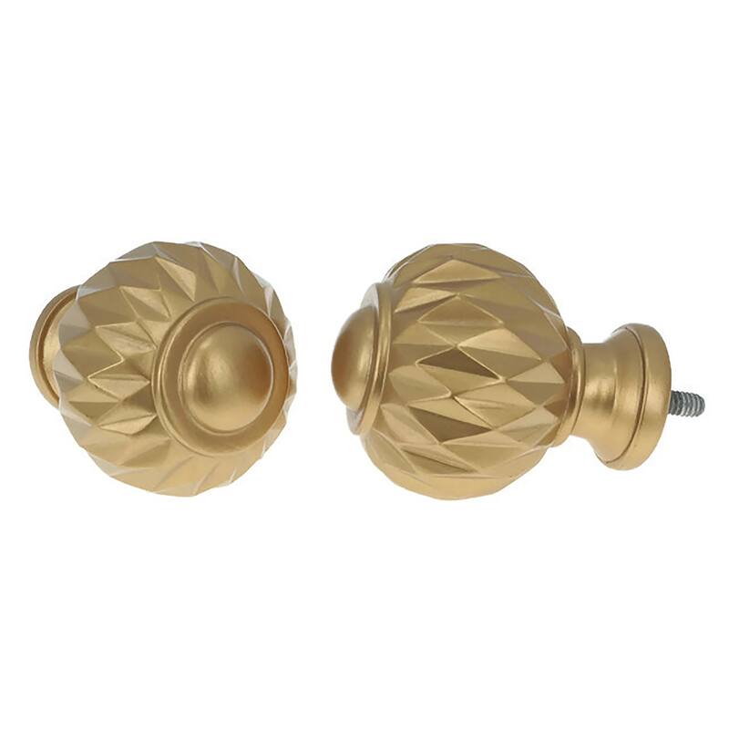 Meriville 3/4" Diameter Single Window Curtain Rod, Castani Finial