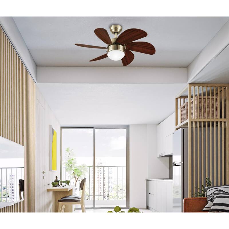 Bellevue Quixote 30" 6 Blade LED Ceiling Fan