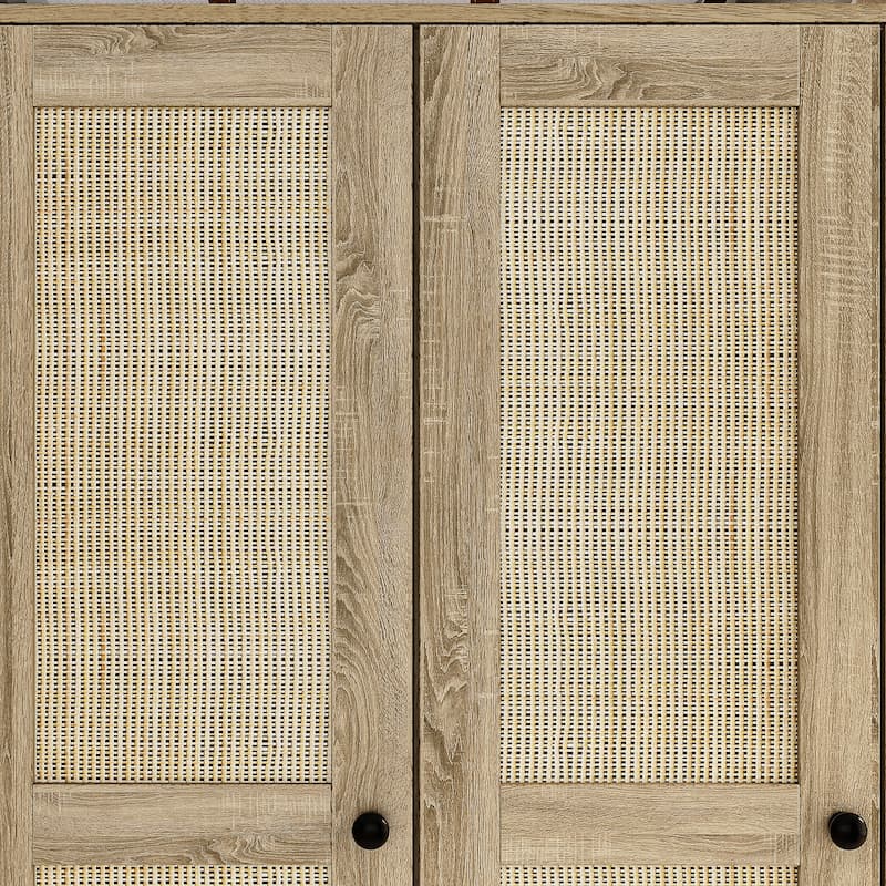 Wardrobe Armoire Closet 59"W Large Freestanding Wardrobe Cabinet White